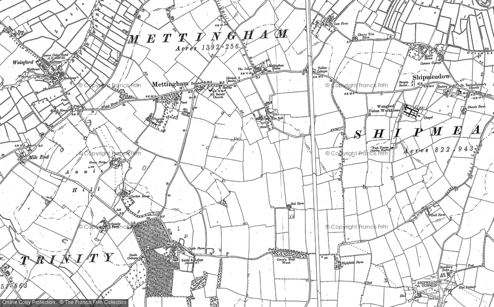 Old Map of Mettingham, 1903 in 1903