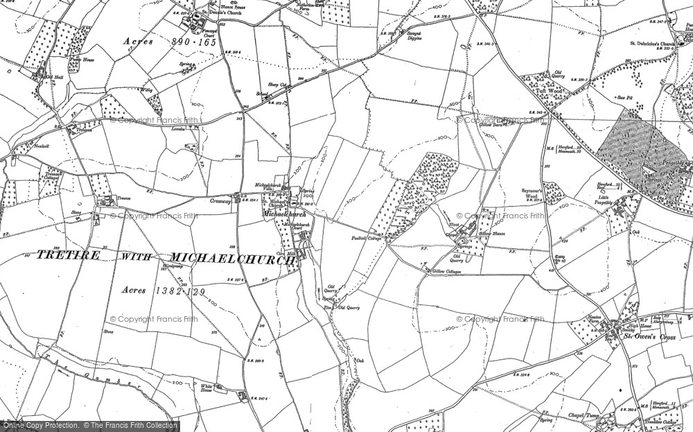 Old Map of Michaelchurch, 1887 - 1903 in 1887