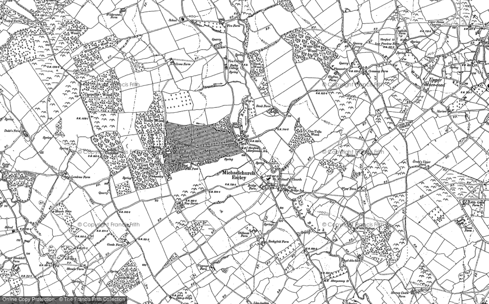 Old Map of Michaelchurch Escley, 1903 in 1903