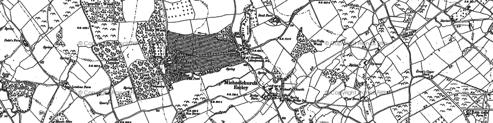Old map of Michaelchurch Escley in 1903