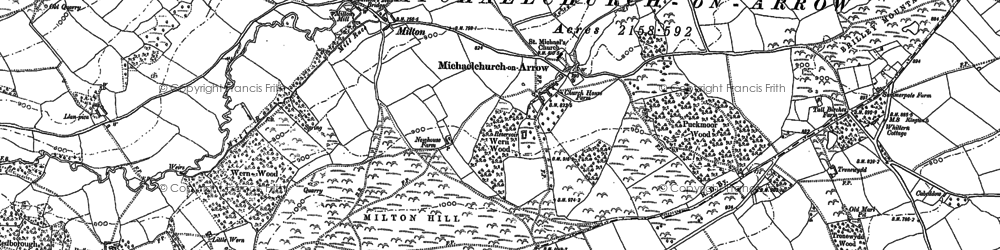 Old map of Milton in 1886