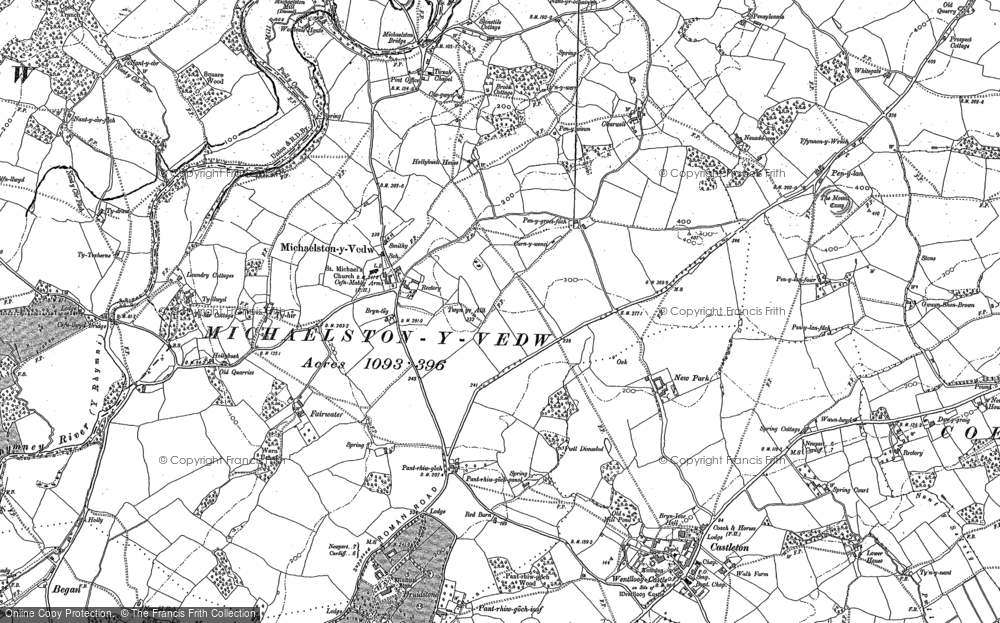 Old Map of Michaelston-y-Fedw, 1899 - 1916 in 1899
