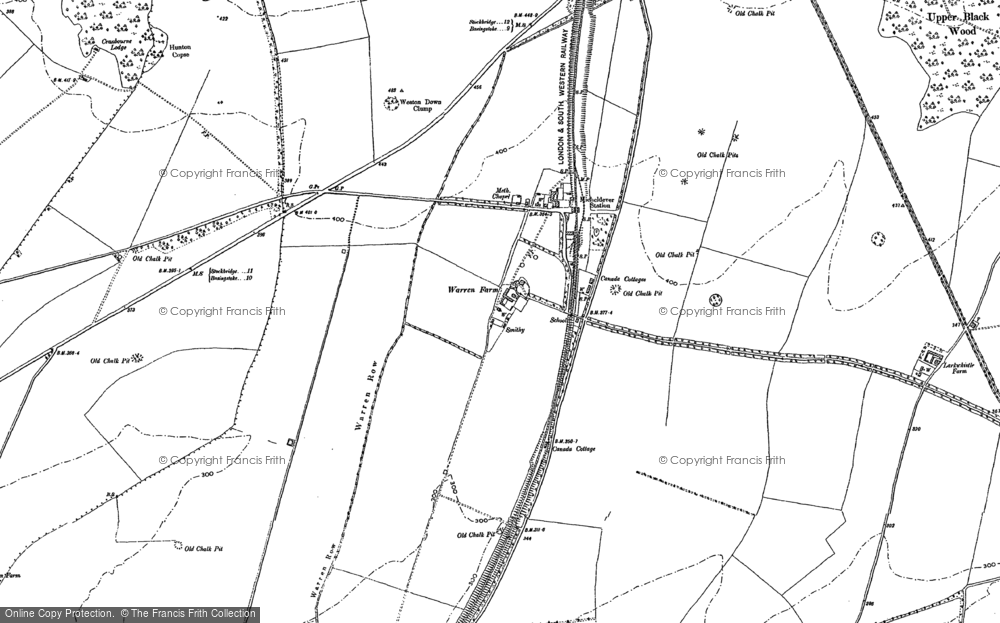 Old Map of Historic Map covering Blind End Copse in 1894