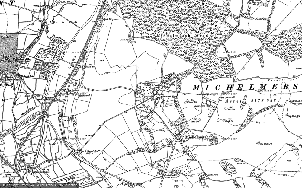 Old Map of Michelmersh, 1895 in 1895