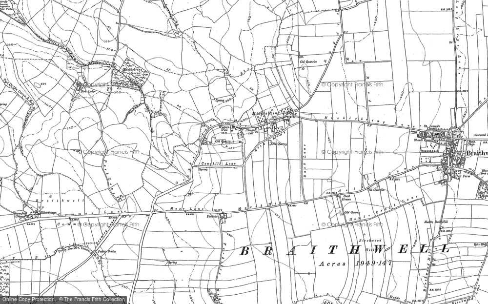 Old Map of Micklebring, 1891 in 1891