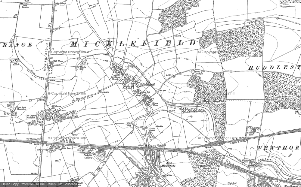 Old Map of Historic Map covering New Micklefield in 1890