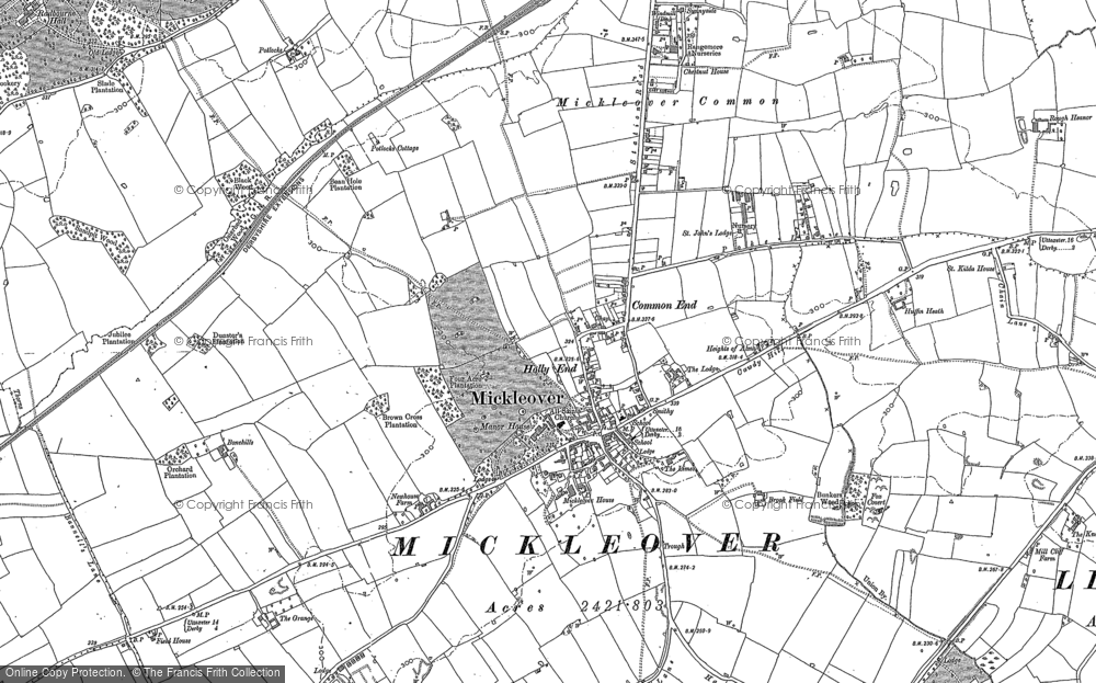 Old Map of Mickleover, 1881 - 1882 in 1881