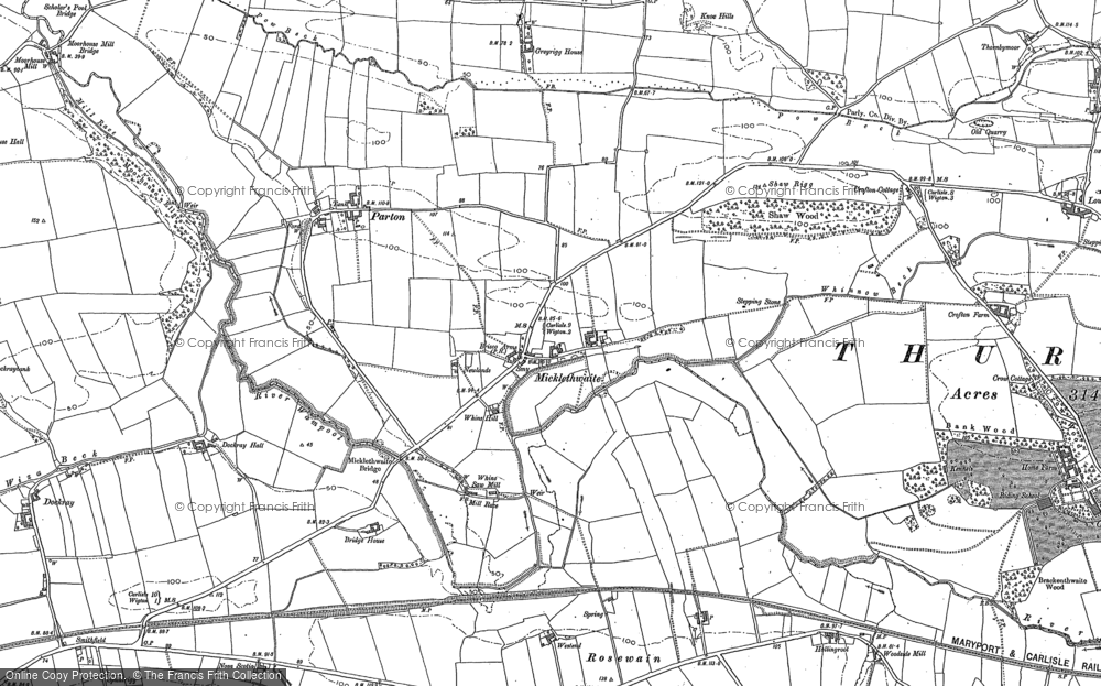 Old Map of Micklethwaite, 1890 - 1899 in 1890