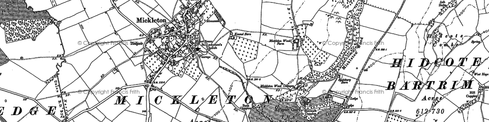 Old map of Mickleton in 1900