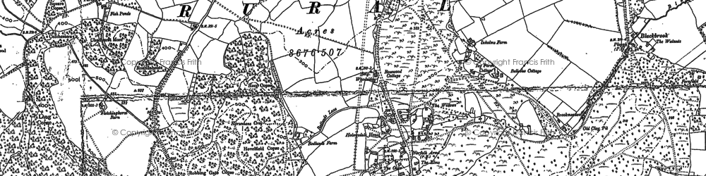 Old map of Abinger Forest in 1895