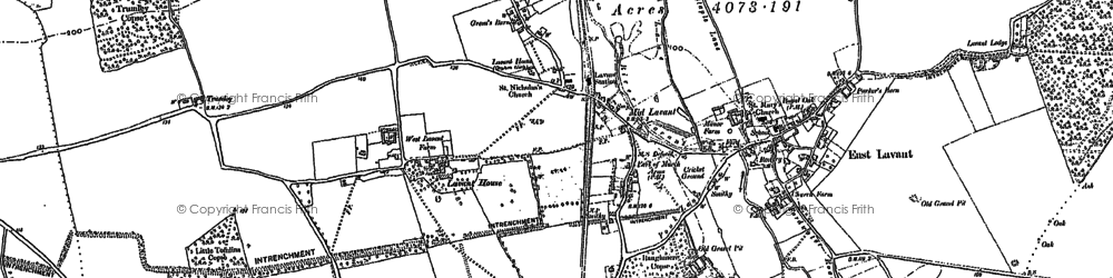 Old map of Mid Lavant in 1896