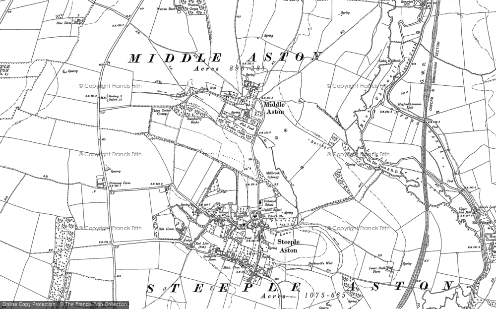 Old Map of Middle Aston, 1898 in 1898