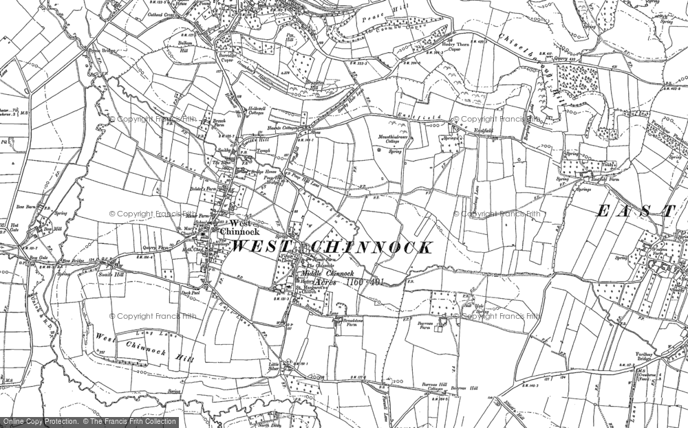 Old Map of Historic Map covering Brympton Hill in 1886
