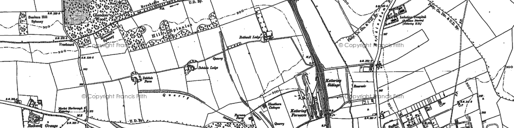 Old map of Middle Lodge in 1884
