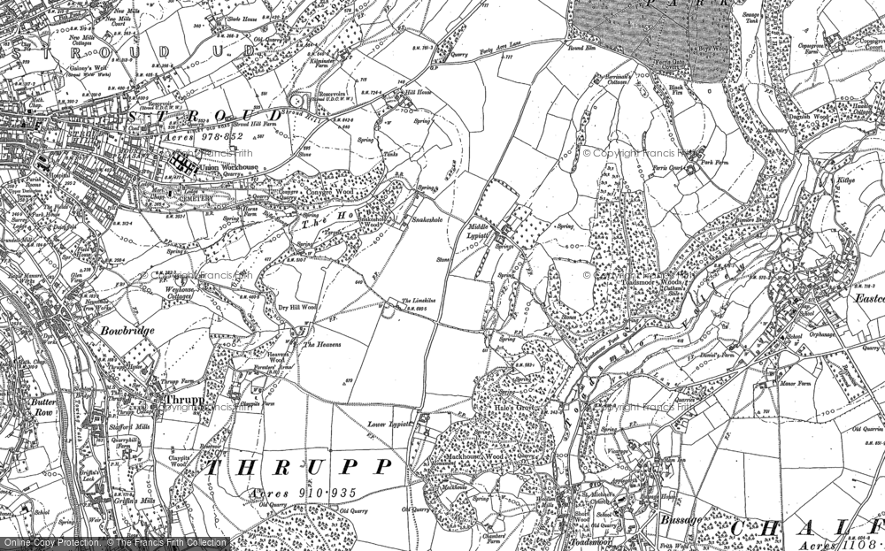 Old Map of Middle Lypiatt, 1882 in 1882