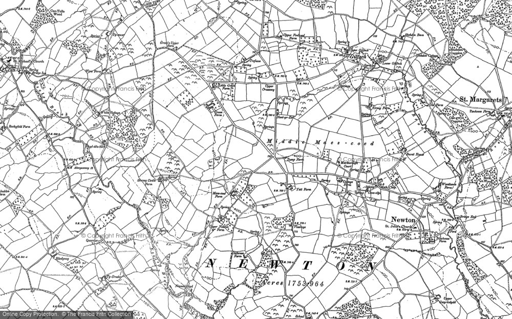 Old Map of Historic Map covering Gilfach in 1886