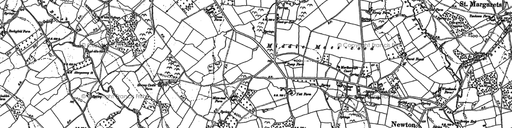 Old map of Middle Maes-coed in 1886