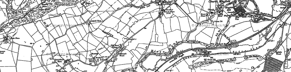 Old map of Boldershaw in 1880