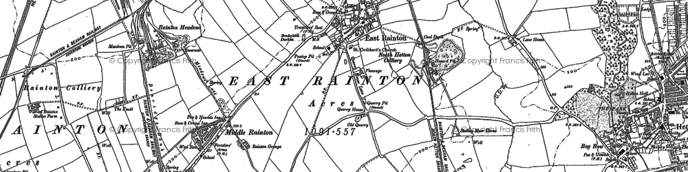 Old map of Middle Rainton in 1895