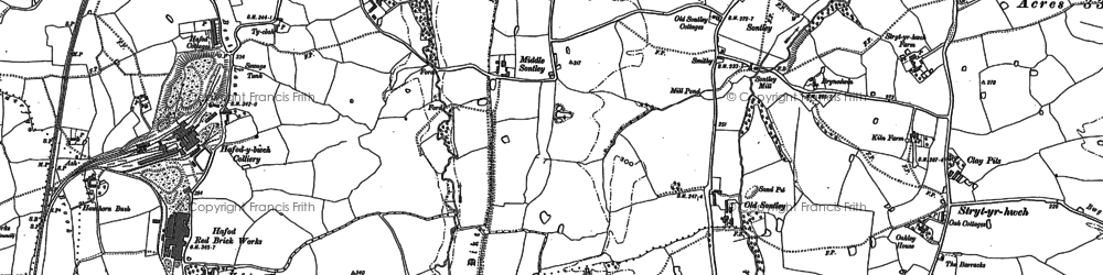 Old map of Middle Sontley in 1898