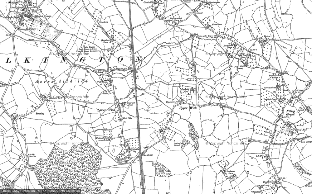 Old Map of Historic Map covering Blanchworth in 1882