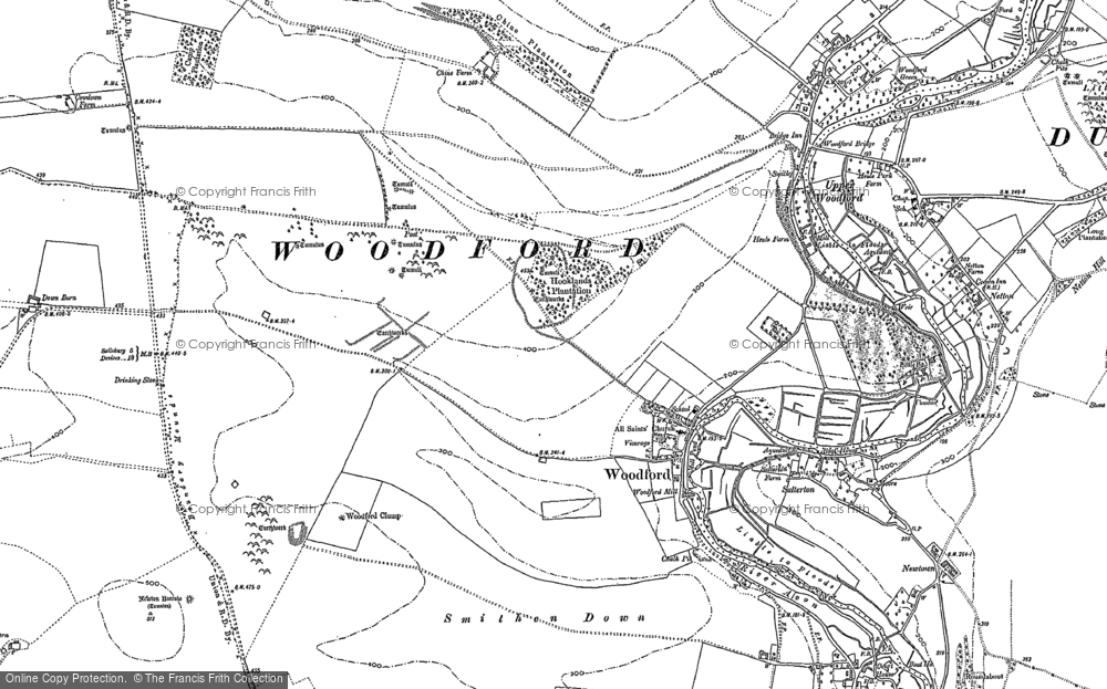 Old Map of Middle Woodford, 1899 - 1900 in 1899