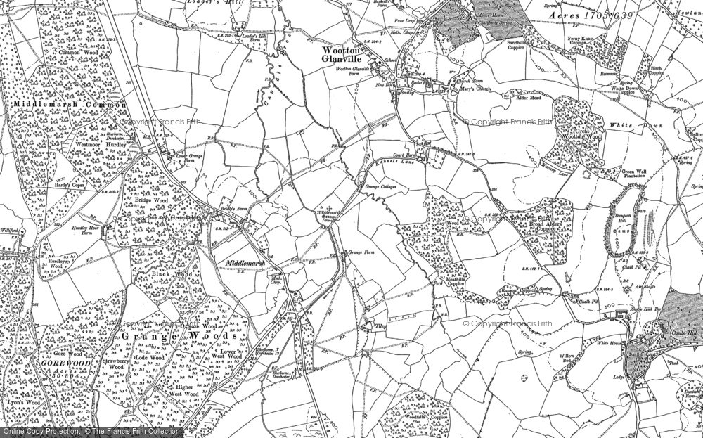 Old Map of Middlemarsh, 1887 in 1887