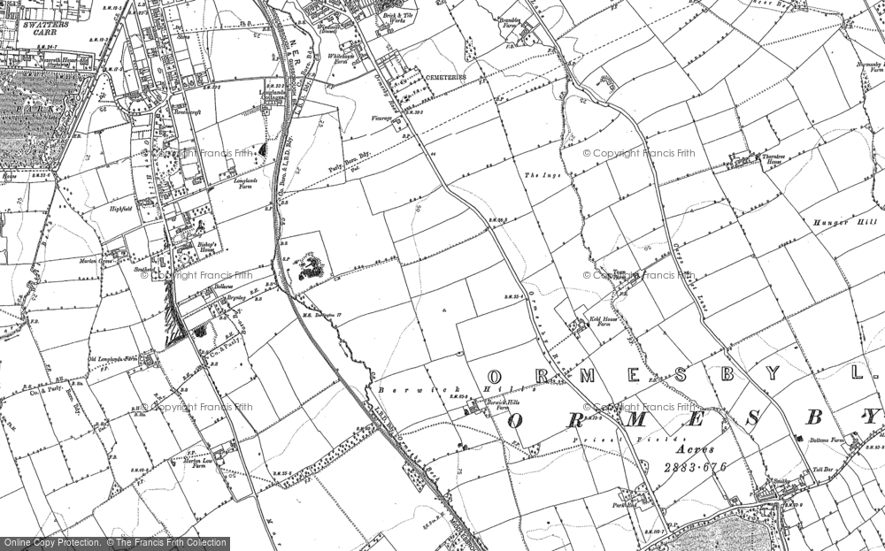 Old Map of Historic Map covering Berwick Hills in 1892