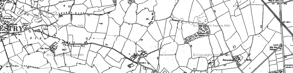 Old map of Bryn-y-plentyn in 1874