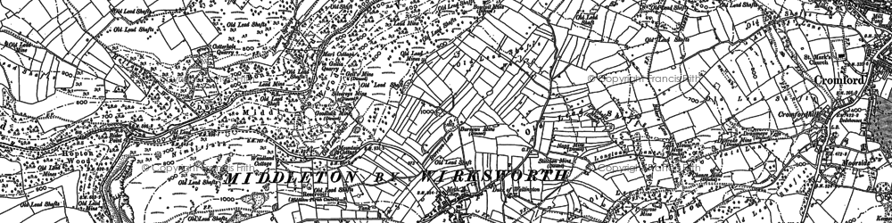 Old map of Rise End in 1879