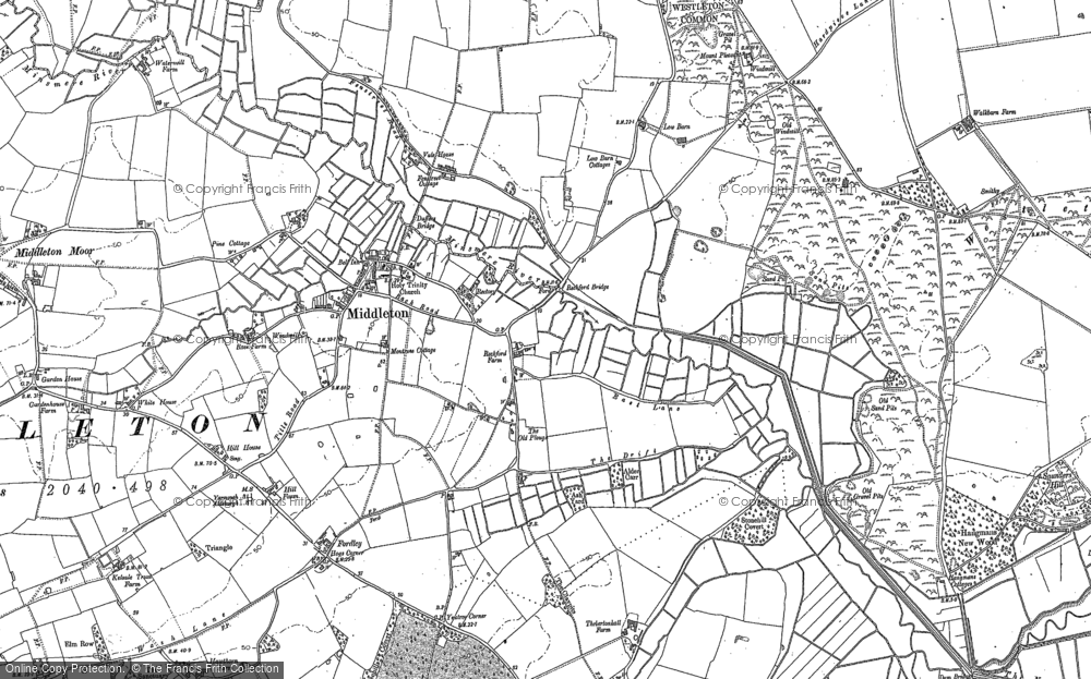 Old Map of Middleton, 1883 in 1883