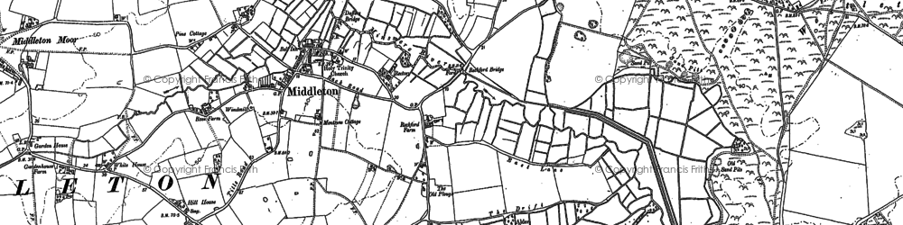 Old map of Middleton Moor in 1883