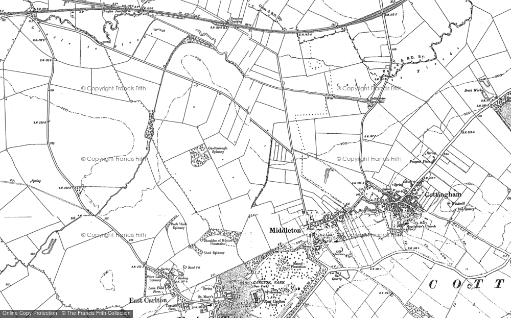 Old Map of Middleton, 1885 - 1899 in 1885
