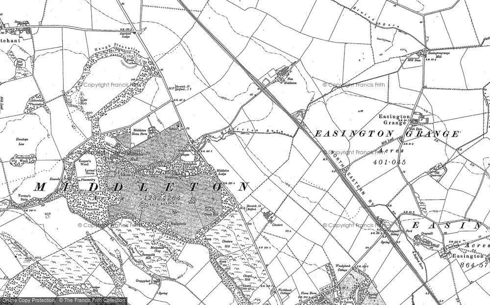 Old Map of Historic Map covering Tilesheds Wood in 1897