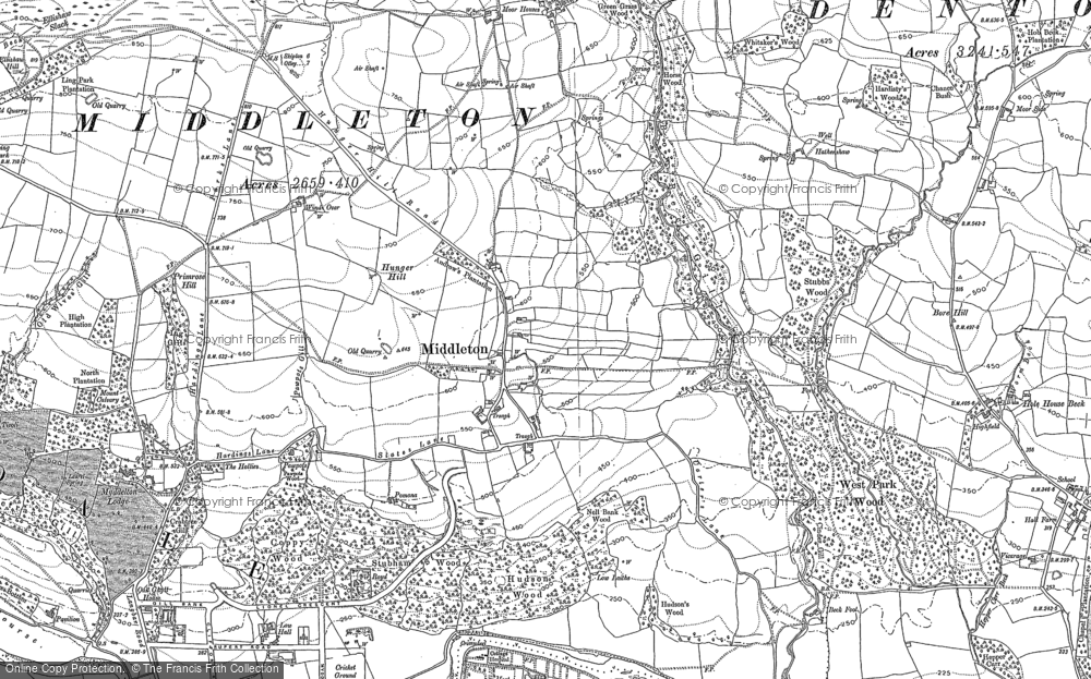 Old Map of Middleton, 1907 in 1907