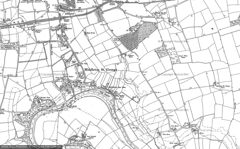 Old Map of Middleton One Row, 1896 - 1913 in 1896