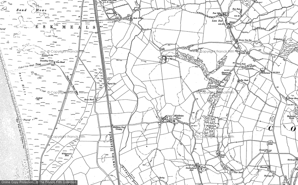 Old Map of Historic Map covering Langley Park in 1897