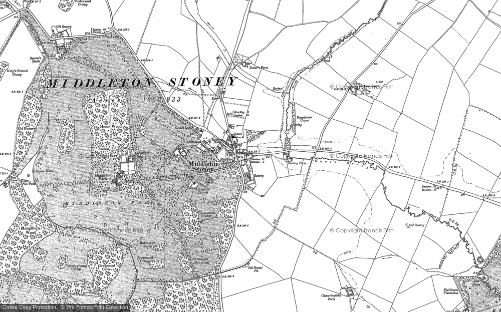 Old Map of Middleton Stoney, 1898 in 1898