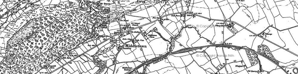 Old map of Middletown in 1900