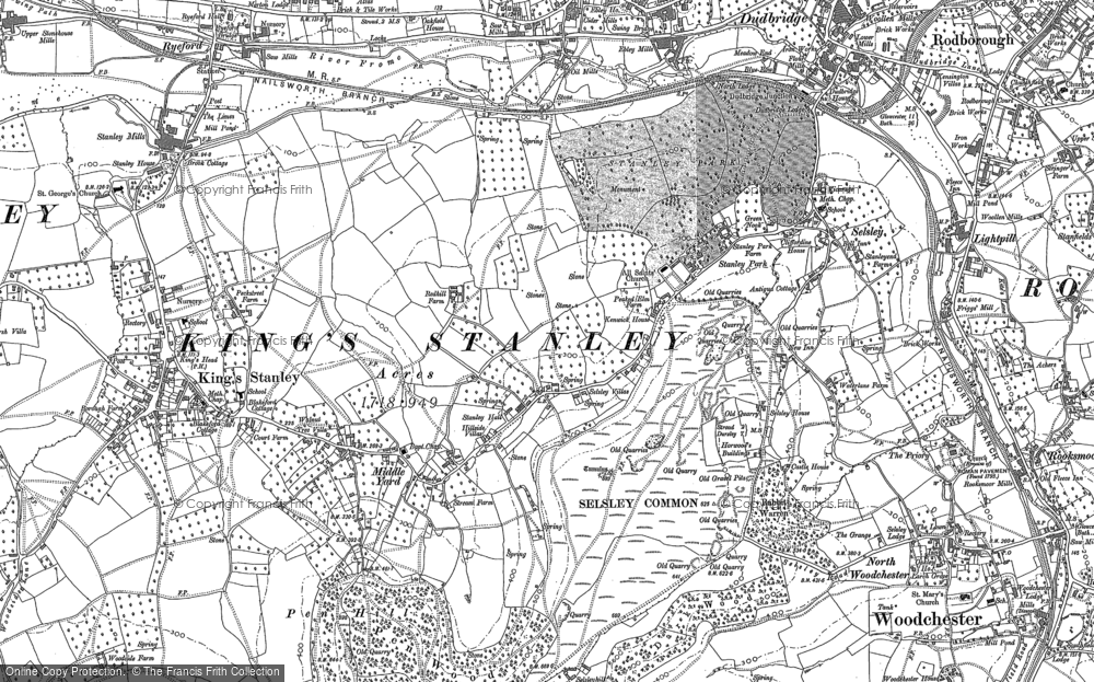 Old Map of Historic Map covering Bown Hill in 1882