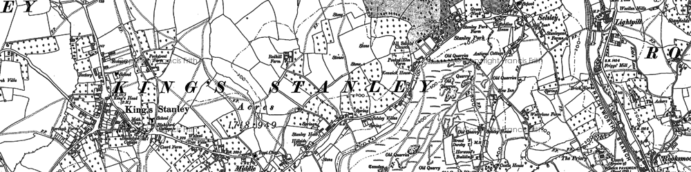 Old map of Bown Hill in 1882