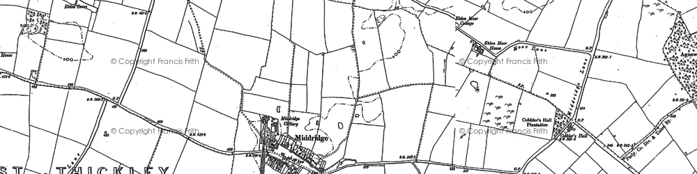 Old map of Middridge in 1896