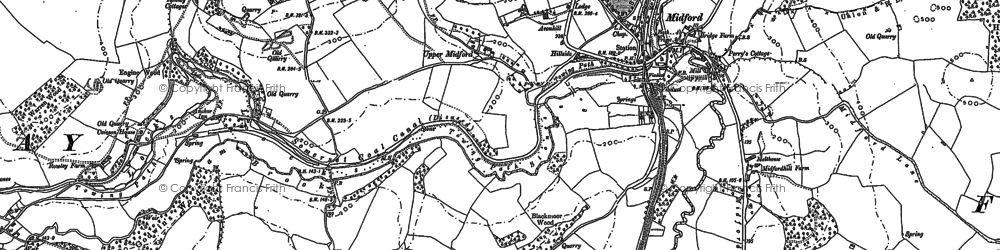 Old map of Midford in 1902