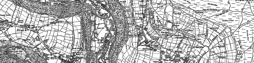 Old map of Midgehole in 1892
