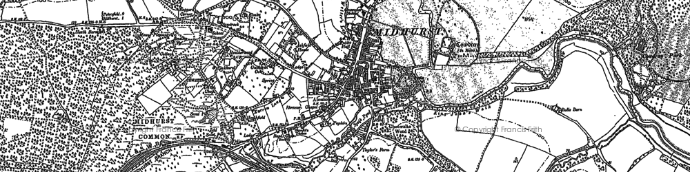 Old map of Midhurst in 1895