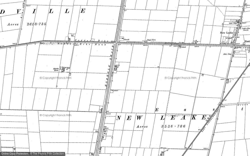 Old Map of Midville, 1887 in 1887