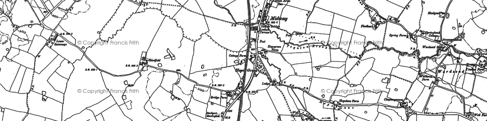 Old map of Adlington Hall in 1896