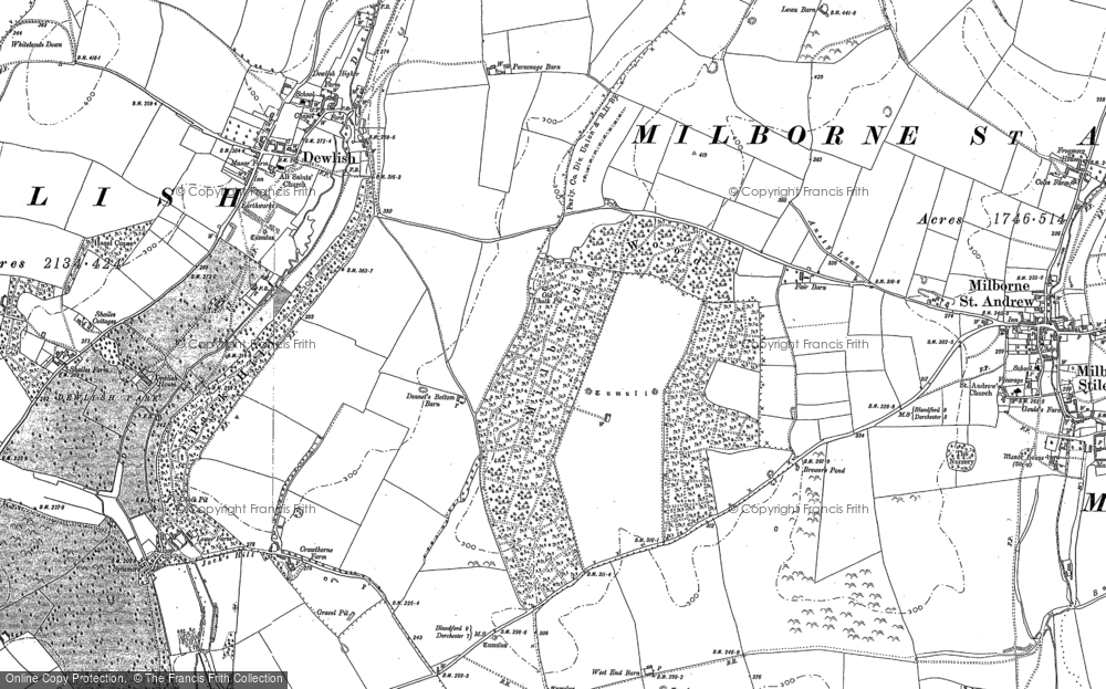 Old Map of Milborne Wood, 1885 - 1887 in 1885