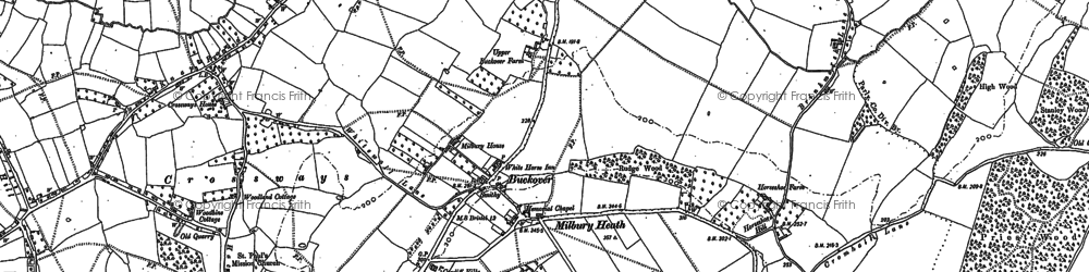 Old map of Milbury Heath in 1879