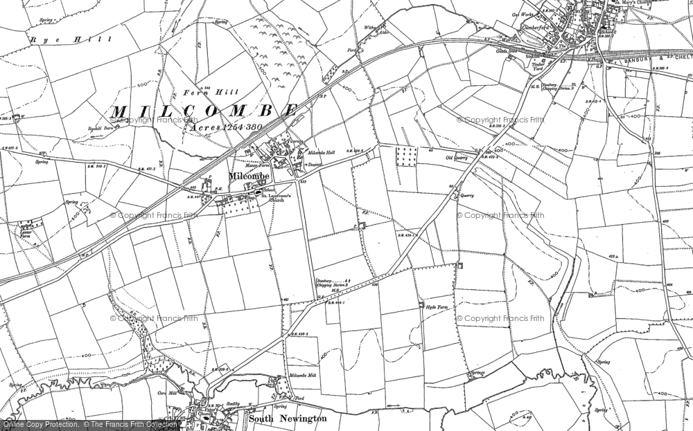 Old Map of Milcombe, 1898 - 1899 in 1898
